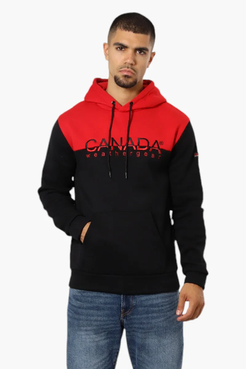 Canada Weather Gear Colour Block Embroidered Logo Hoodie - Red