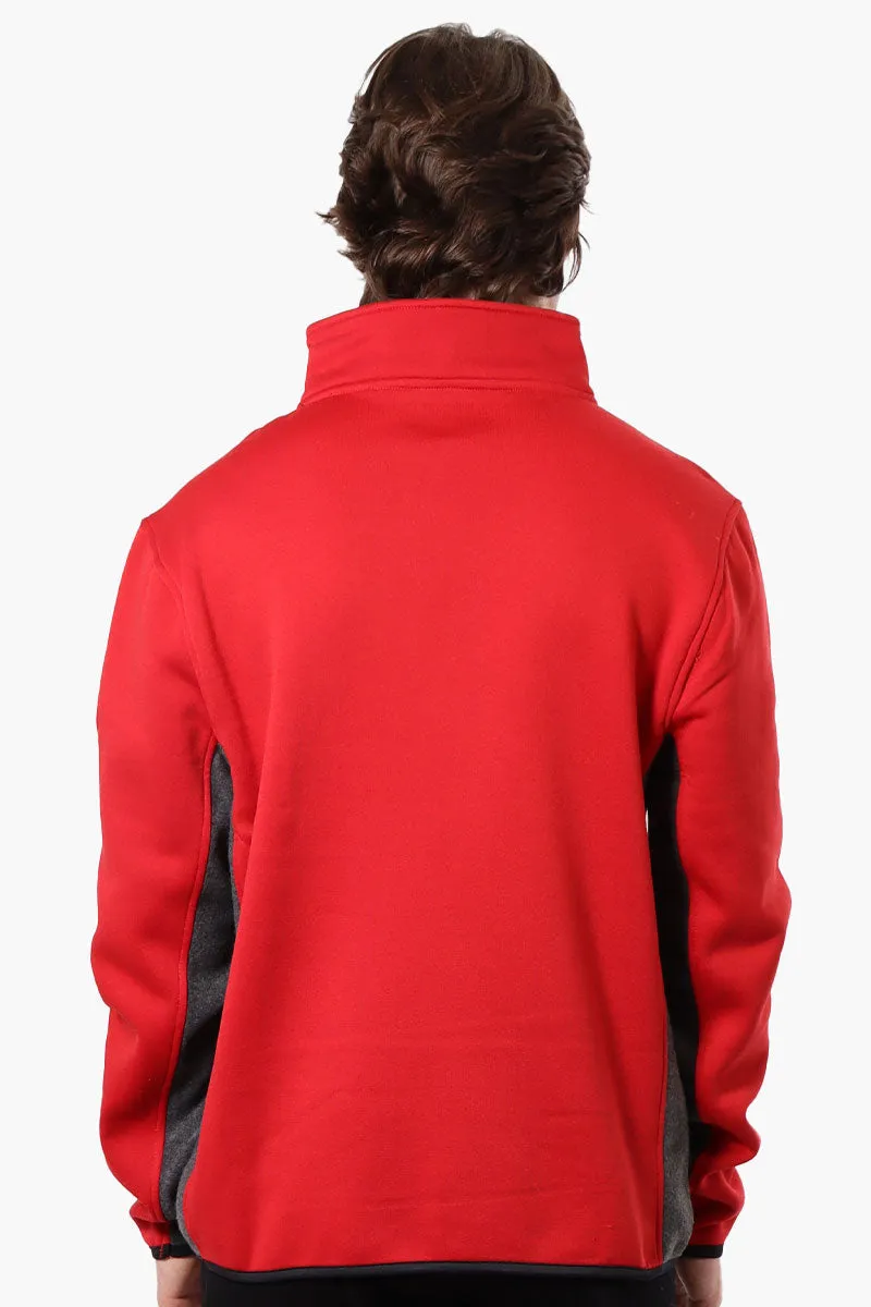 Canada Weather Gear Solid Half Zip Sweatshirt - Red