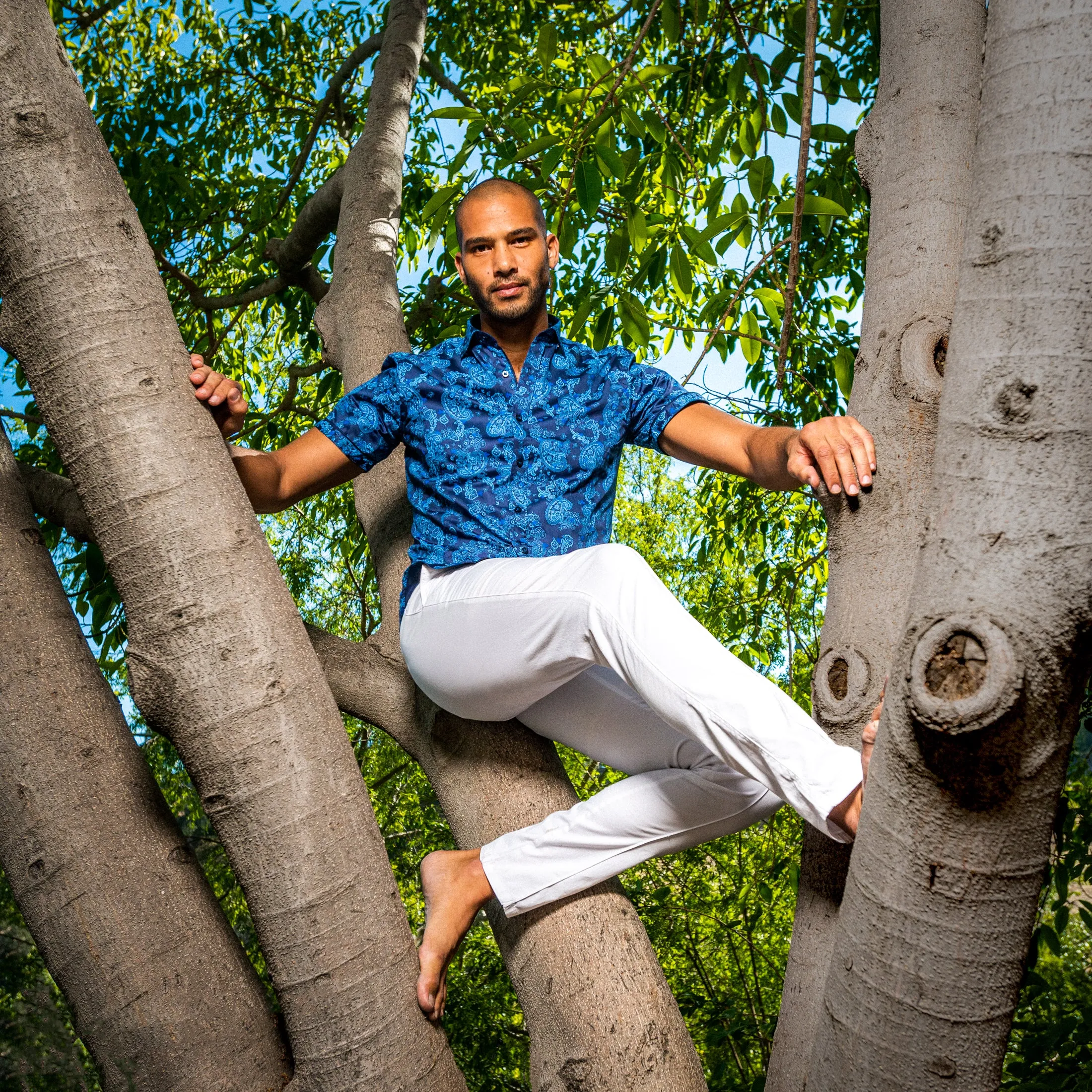 Chino Pants w/ Drawstring Waist - White