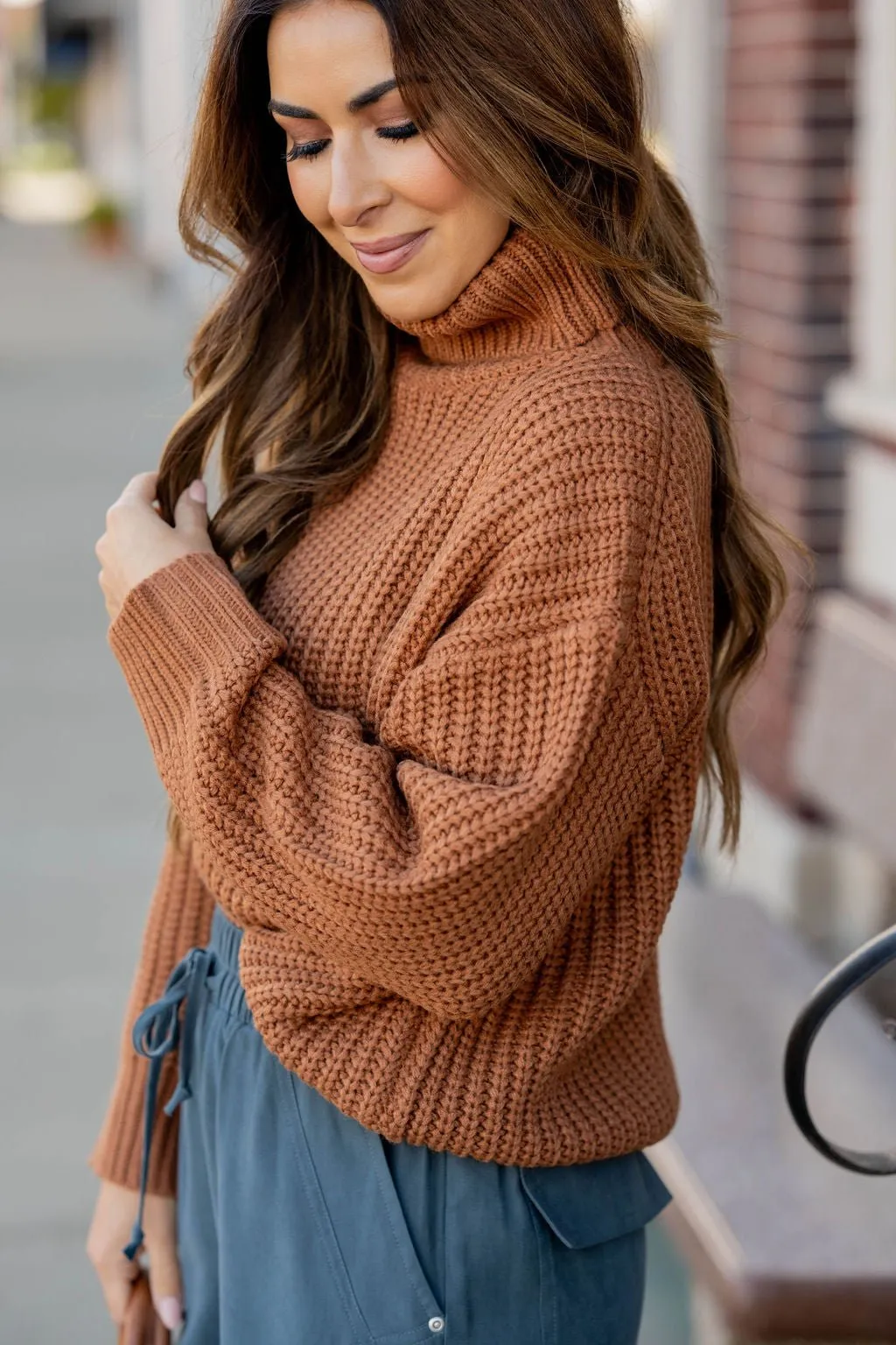 Chunky Knit Turtleneck Sweater