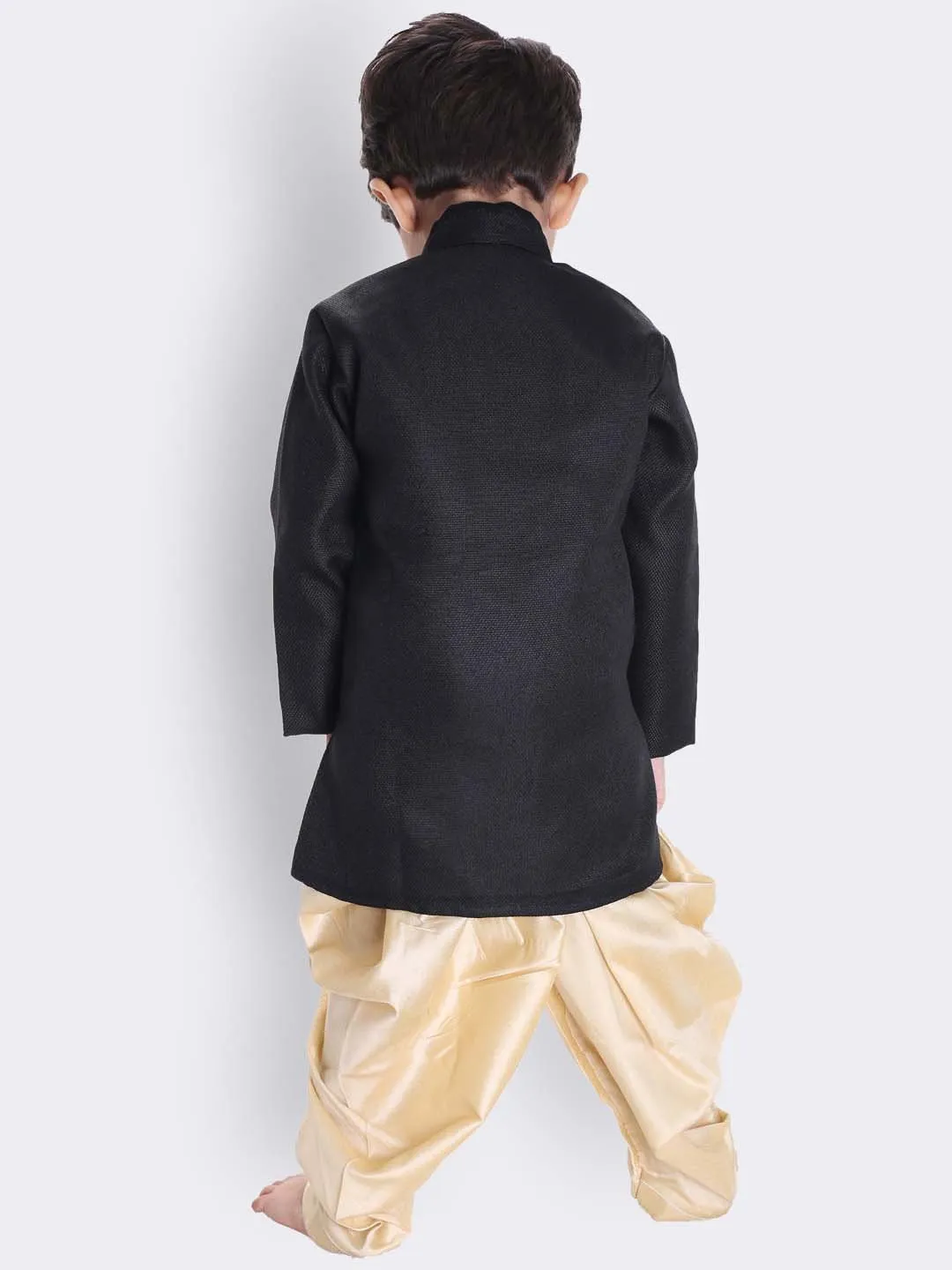 Cotton Blend Sherwani Set With Dhoti Pant for Boys - Vastramay Boys