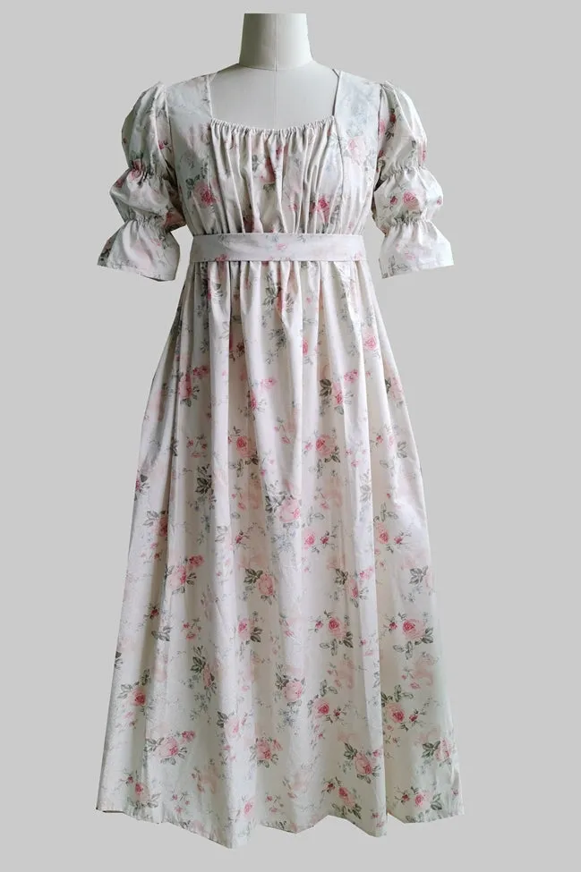 Custom Made Floral Regency Dress Period Drama Inspired Dress