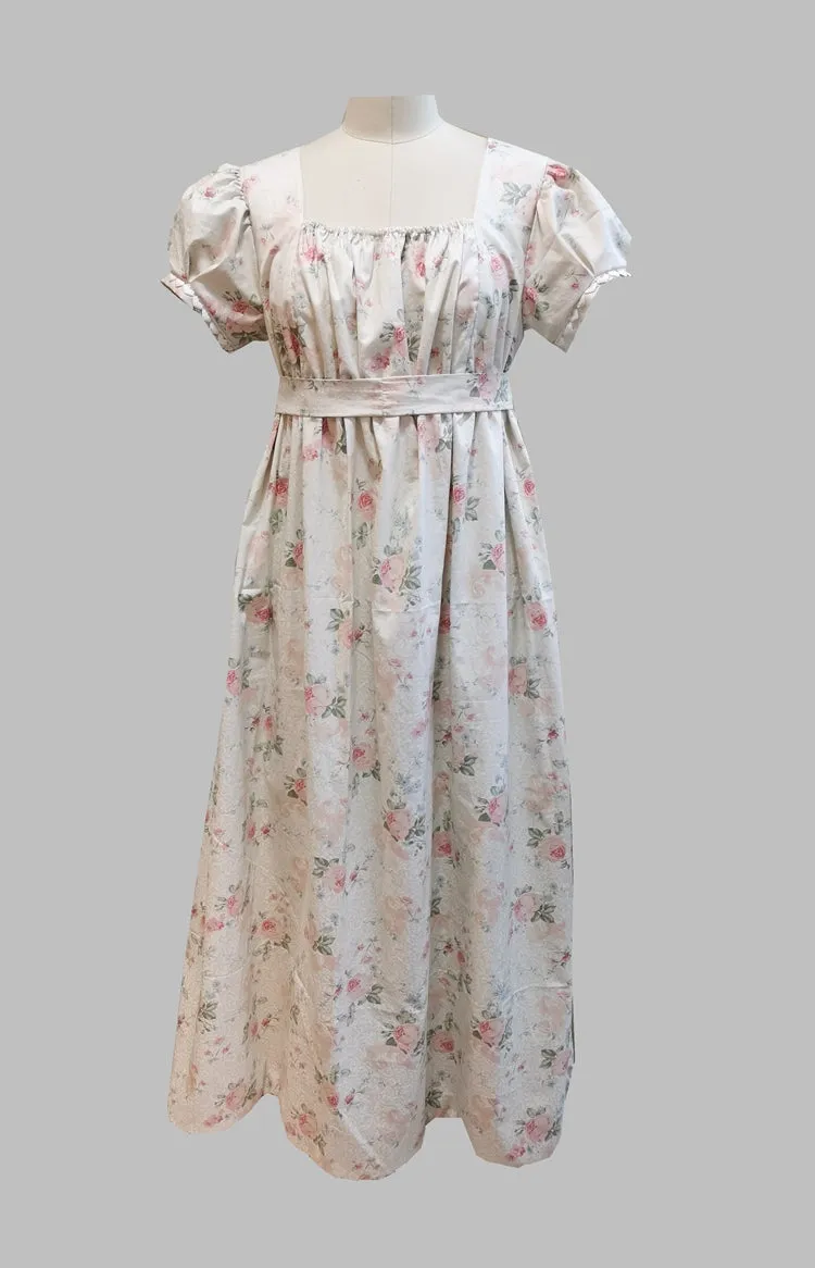 Custom Made Floral Regency Dress Period Drama Inspired Dress