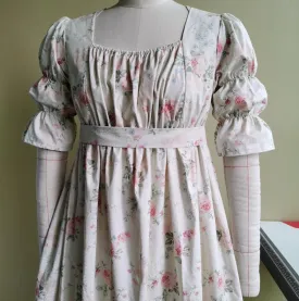 Custom Made Floral Regency Dress Period Drama Inspired Dress