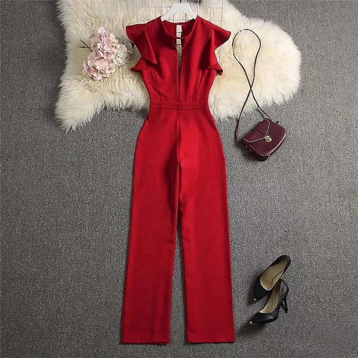 Deep V-neck Sexy Jumpsuits