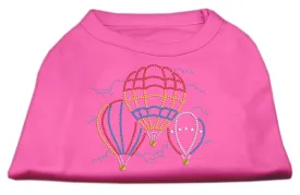 Hot Air Balloon Rhinestone Shirts Bright Pink XL (16