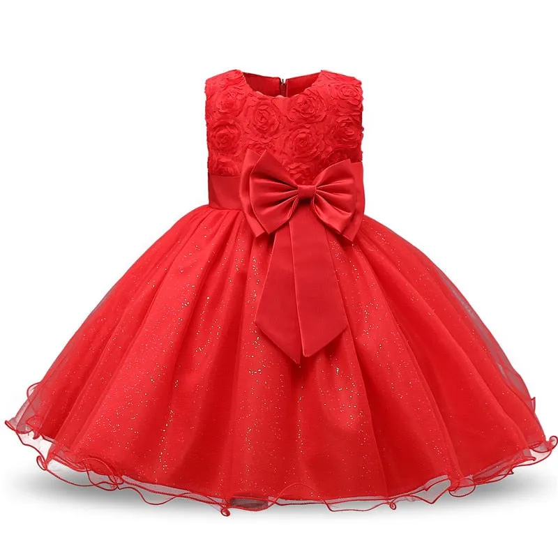 Kid Girls Elegant Flower Princess Long Gown Girls Evening Party Dress - KGD8332