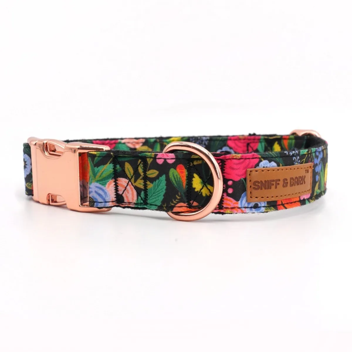 Midnight Floral Flower Unbreakable Collar™ & Leash Set