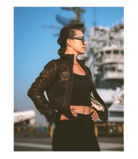 OFFICIAL MISS TOP GUN® LEATHER JACKET