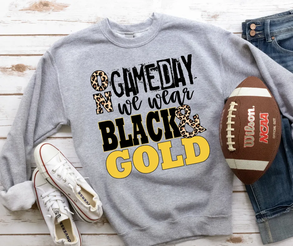 On Gameday we wear Black & Gold Grey Sweatshirt