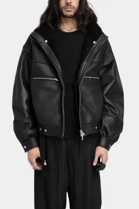 Oversized shearling jacket