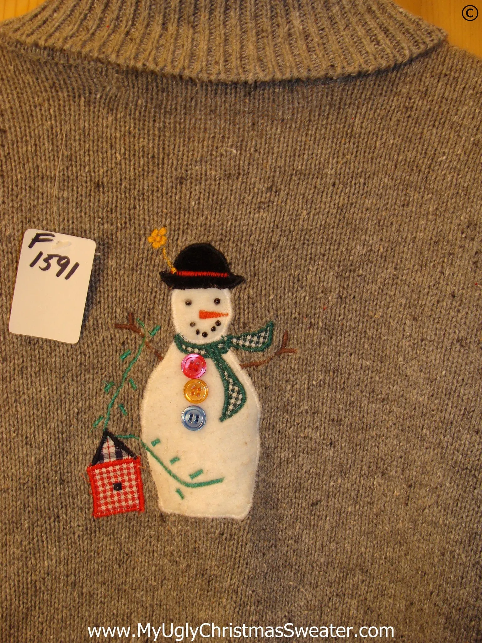 Plaid Stocking and Snowmen Festive Christmas Sweater