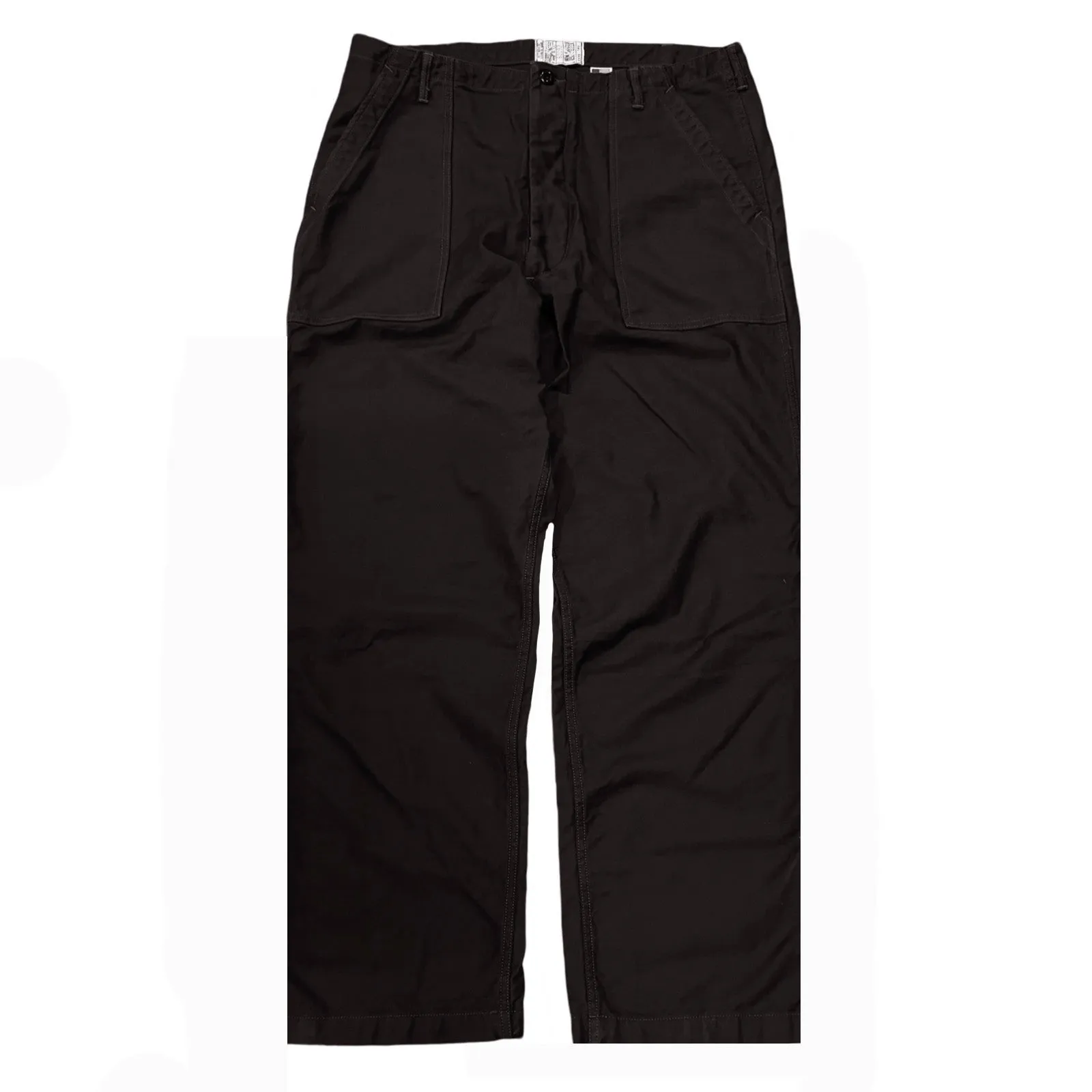 Pre Order - 107 60's era GI chinos in 12 oz West Point Black Baker Back Cotton Satin