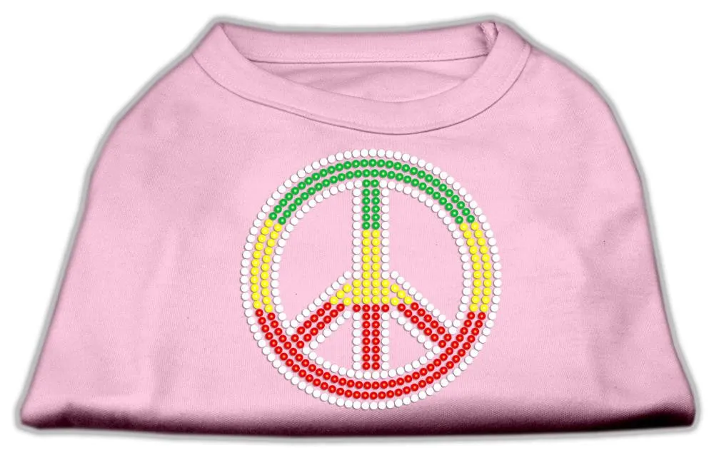 Rasta Peace Sign Shirts Light Pink S (10)