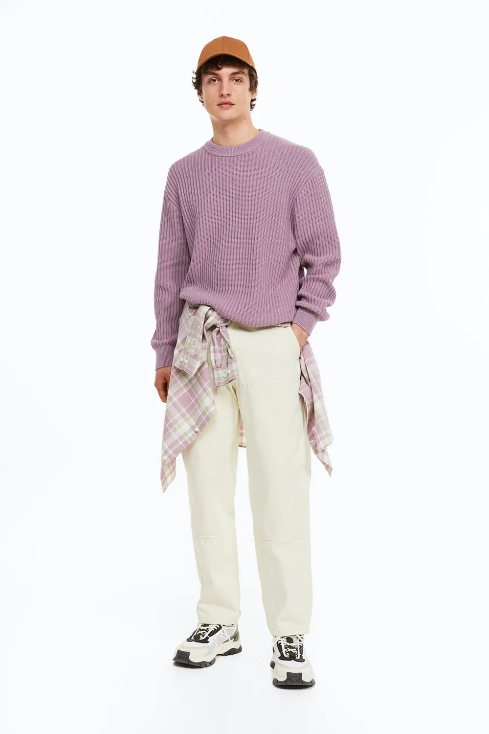 Relaxed Fit Rib-knit Sweater