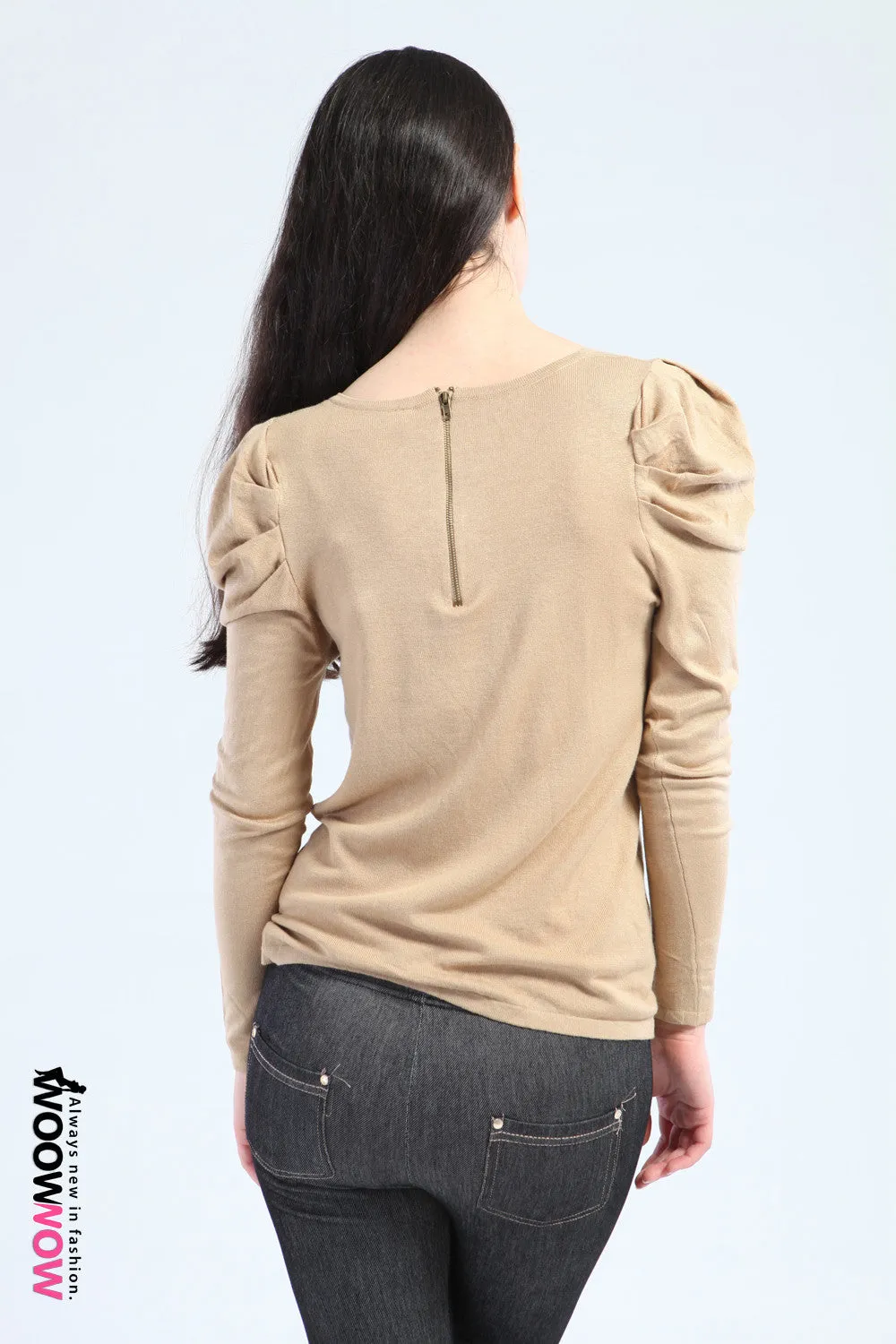 Rouched Sleeves Top