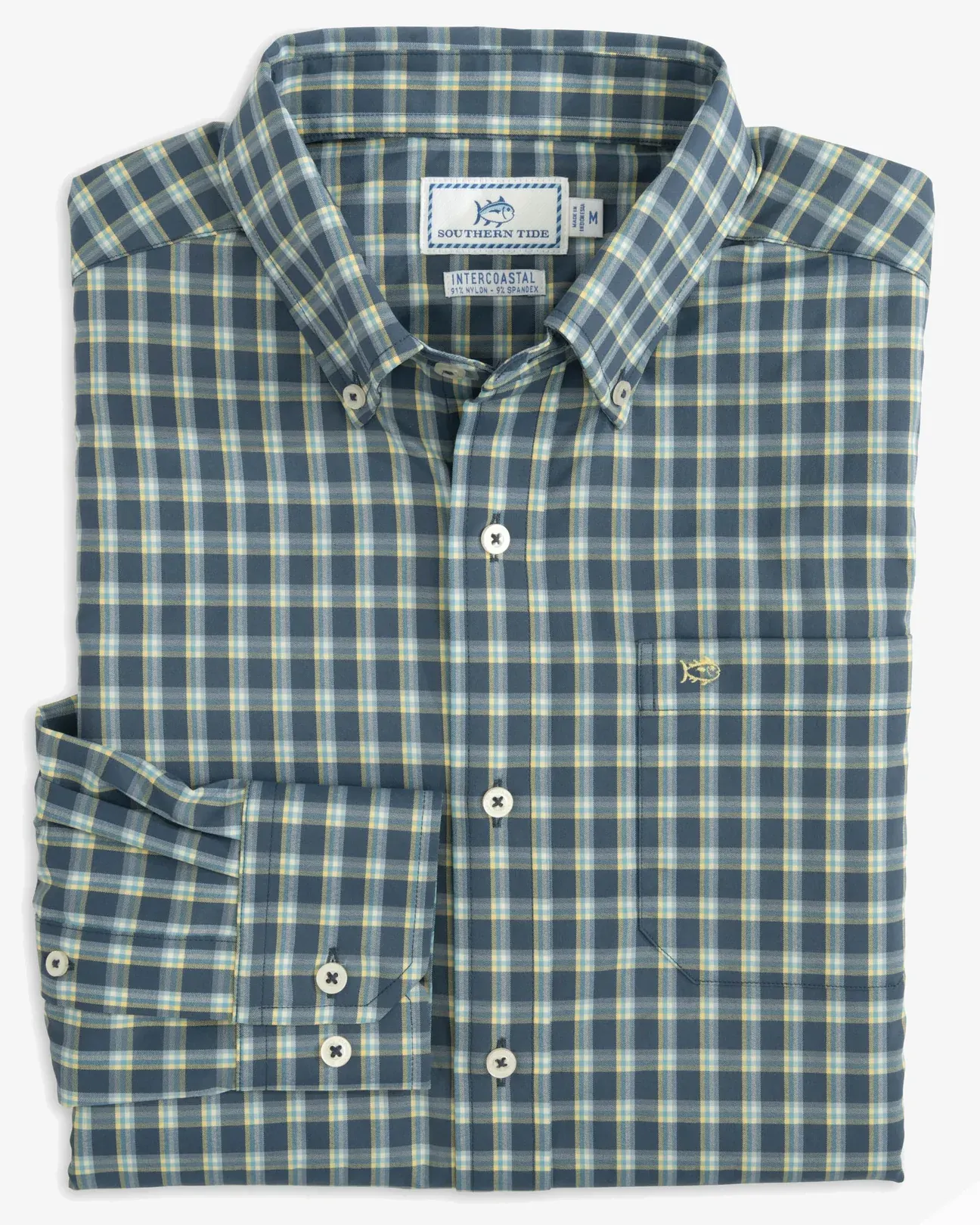 Southern Tide Men's Intercoastal Austin Plaid Sport Shirt / Dark Denim