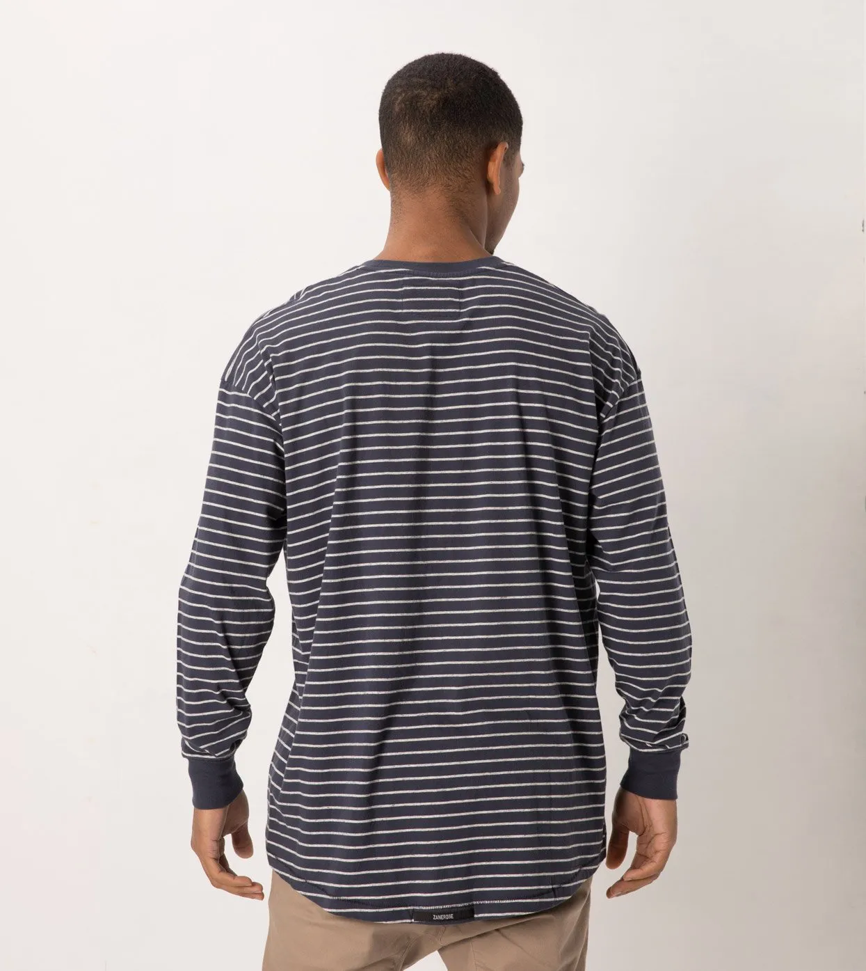 Stripe Rugger LS Tee Duke Blue/Storm Marle